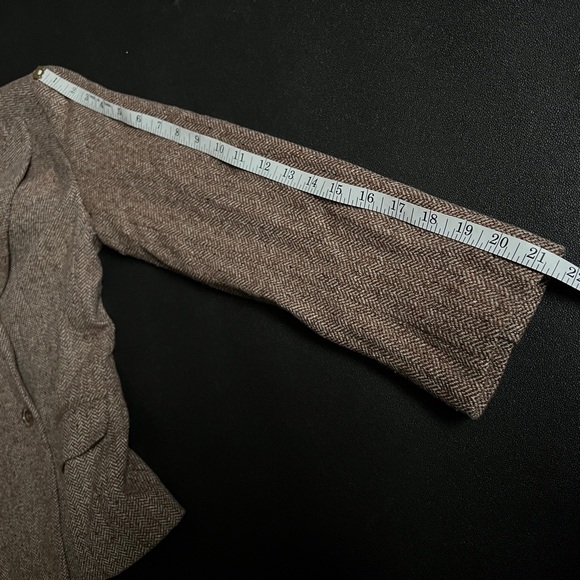 Talbots Herringbone Tweed Wool Beautiful Suit Blazer Career Jacket Like New 2 - Picture 14 of 15
